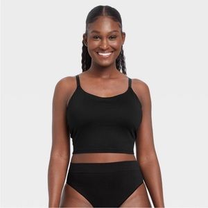 NWT Cropped Black Cami - XS